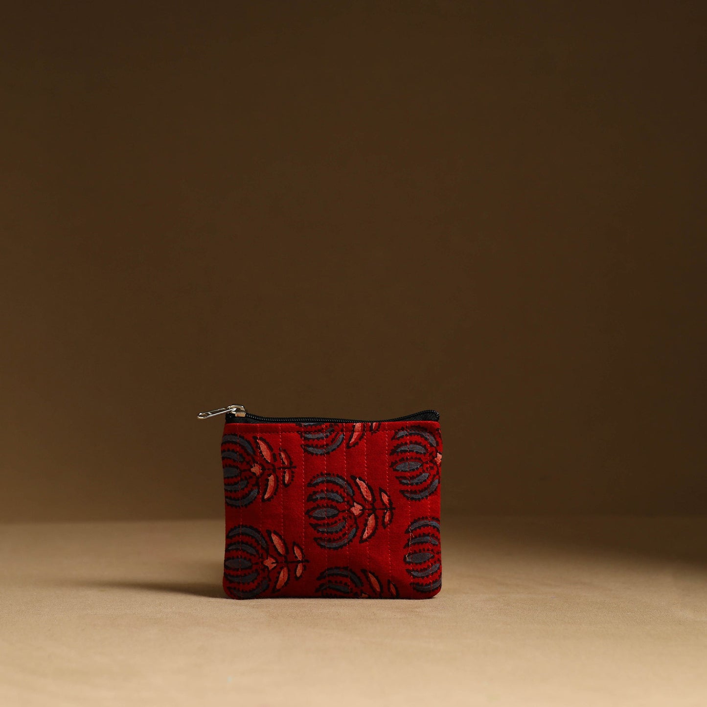 Red - handmade cotton multipurpose utility pouches (set