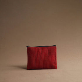 Red Handmade Cotton Multipurpose Utility Pouches (set of 3)