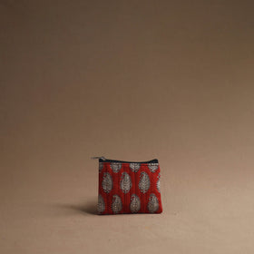 Red - handmade cotton multipurpose utility pouches (set