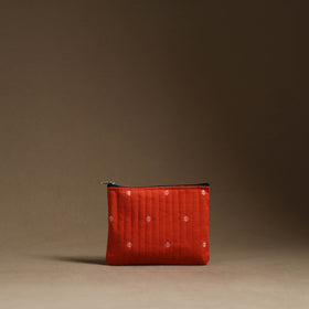 Red - handmade cotton multipurpose utility pouches (set