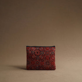 Red - handmade cotton multipurpose utility pouches (set