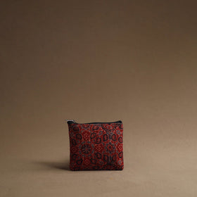 Red - handmade cotton multipurpose utility pouches (set