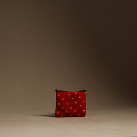 Red - handmade cotton multipurpose utility pouches (set