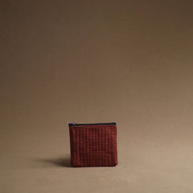 Red - handmade cotton multipurpose utility pouches (set