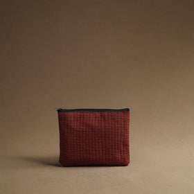 Red - handmade cotton multipurpose utility pouches (set