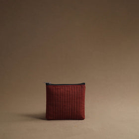 Red - handmade cotton multipurpose utility pouches (set