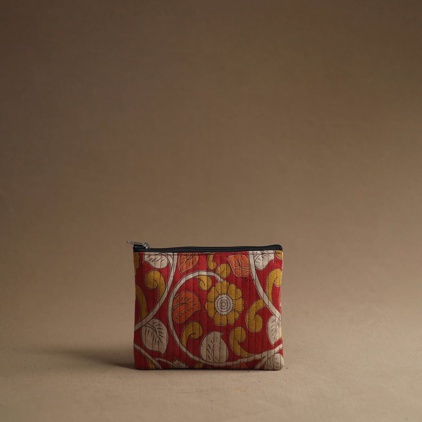 Red - handmade cotton multipurpose utility pouches (set