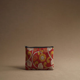 Red - handmade cotton multipurpose utility pouches (set