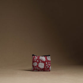 Red - handmade cotton multipurpose utility pouches (set