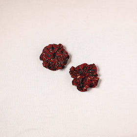 Red - handmade cotton rubber bands/scrunchies (set of 2) 07