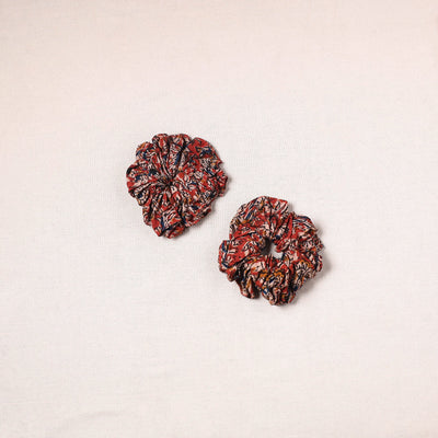 Red - handmade cotton rubber bands/scrunchies (set of 2) 12