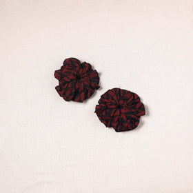 Red - handmade cotton rubber bands/scrunchies (set of 2) 16