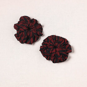 Red - handmade cotton rubber bands/scrunchies (set of 2) 16