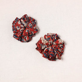 Red - handmade cotton rubber bands/scrunchies (set of 2) 18