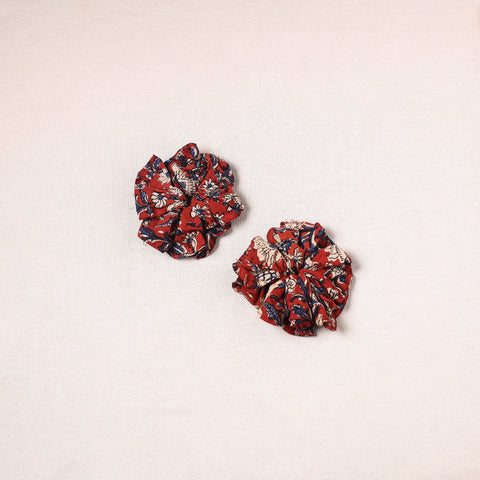 Red - handmade cotton rubber bands/scrunchies (set of 2) 18