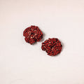 Red - handmade cotton rubber bands/scrunchies (set of 2) 20
