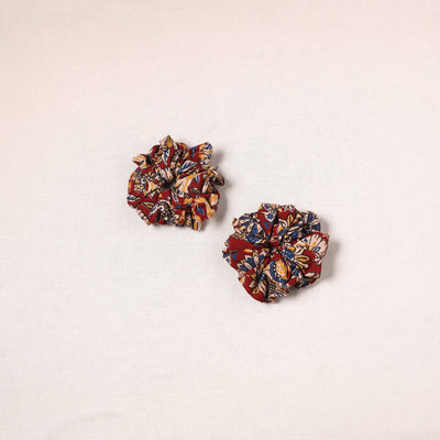 Red - handmade cotton rubber bands/scrunchies (set of 2) 30