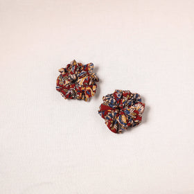 Red - handmade cotton rubber bands/scrunchies (set of 2) 30