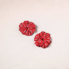 Red - handmade cotton rubber bands/scrunchies (set of 2) 34