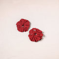 Red - handmade cotton rubber bands/scrunchies (set of 2) 58