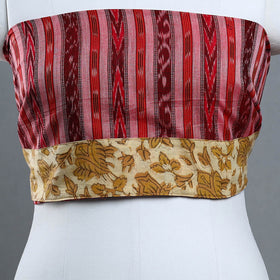 Red - handmade cotton sambalpuri ikat blouse piece 20