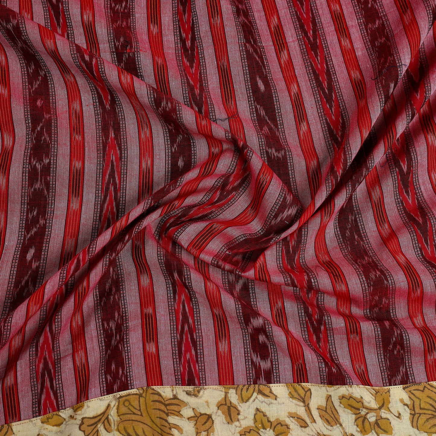 Red - handmade cotton sambalpuri ikat blouse piece 20