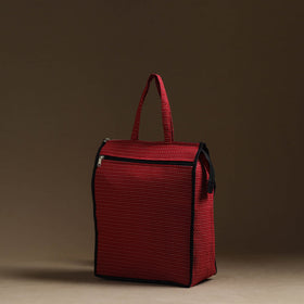 Red Handmade Cotton Shopping Hand bag