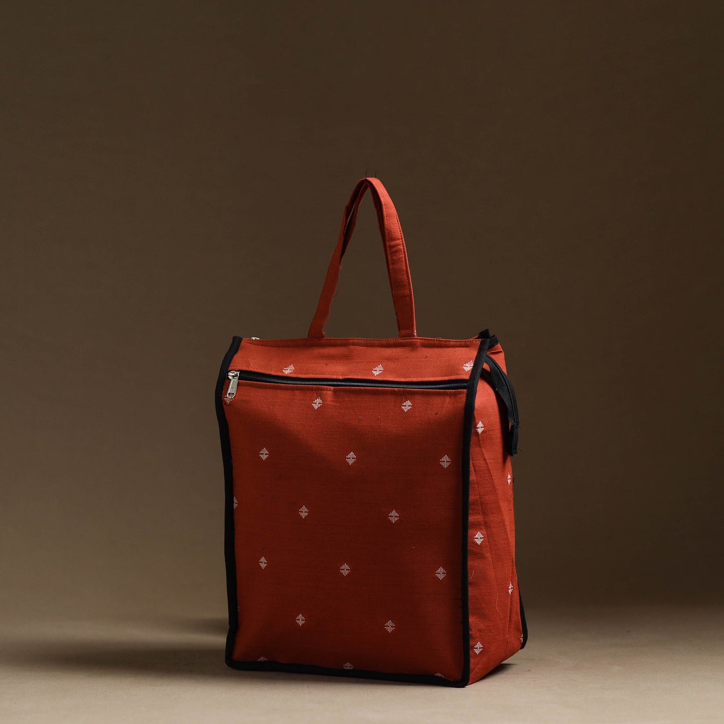 Red Handmade Cotton Shopping Hand bag