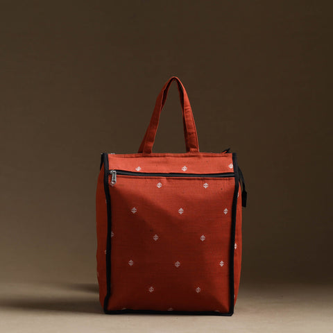 Red Handmade Cotton Shopping Hand bag