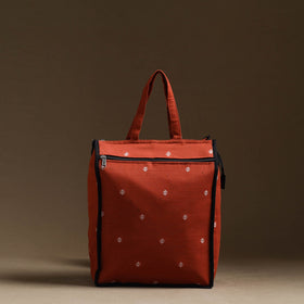 Red Handmade Cotton Shopping Hand bag