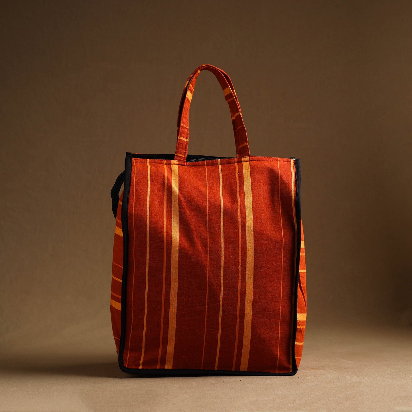 Red Handmade And Durable Cotton Shopping Hand Bag