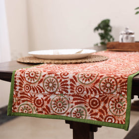 Red Handmade Cotton Table Runner