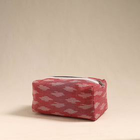  Red Handmade Cotton Toiletry Bag 