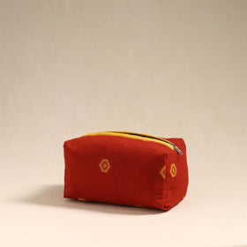  Red Handmade Cotton Toiletry Bag 