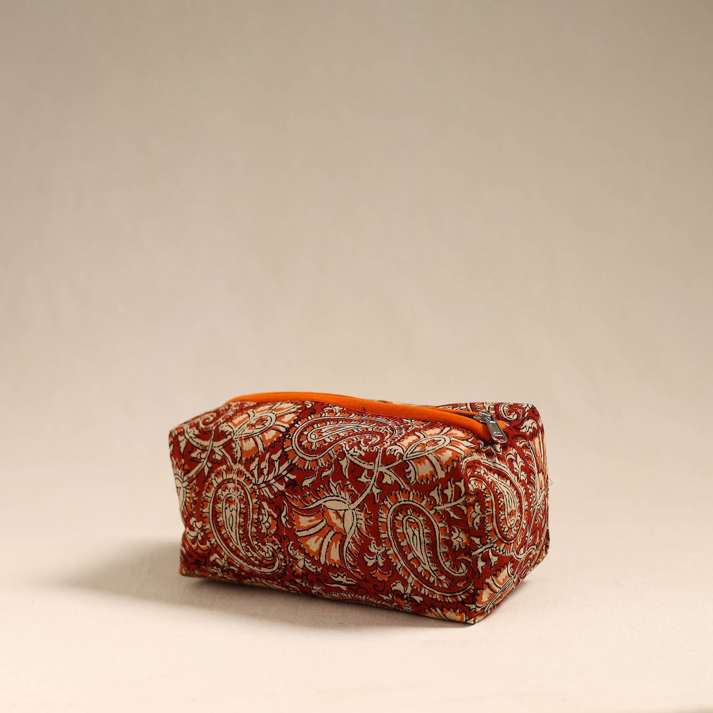  Red Handmade Cotton Toiletry Bag 