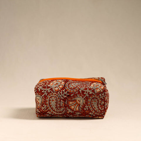  Red Handmade Cotton Toiletry Bag 