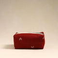  Red Handmade Cotton Toiletry Bag 