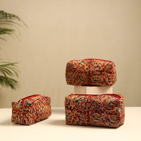  Handmade Cotton Toiletry Bags (Set of 3) 