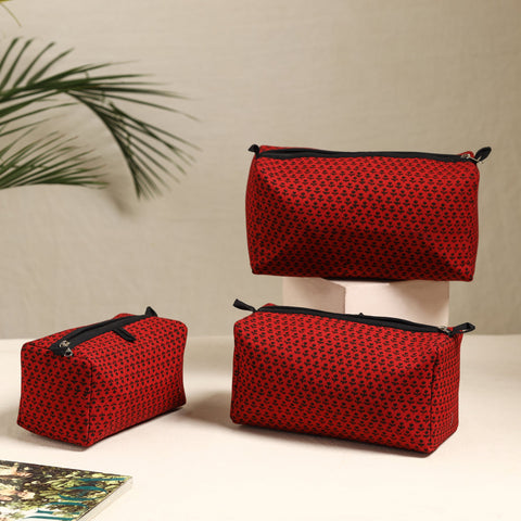  Handmade Cotton Toiletry Bags (Set of 3) 111 