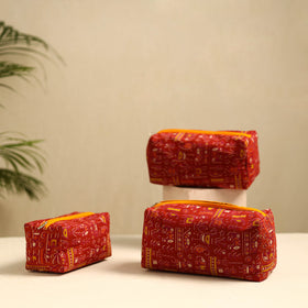  Handmade Cotton Toiletry Bags (Set of 3) 