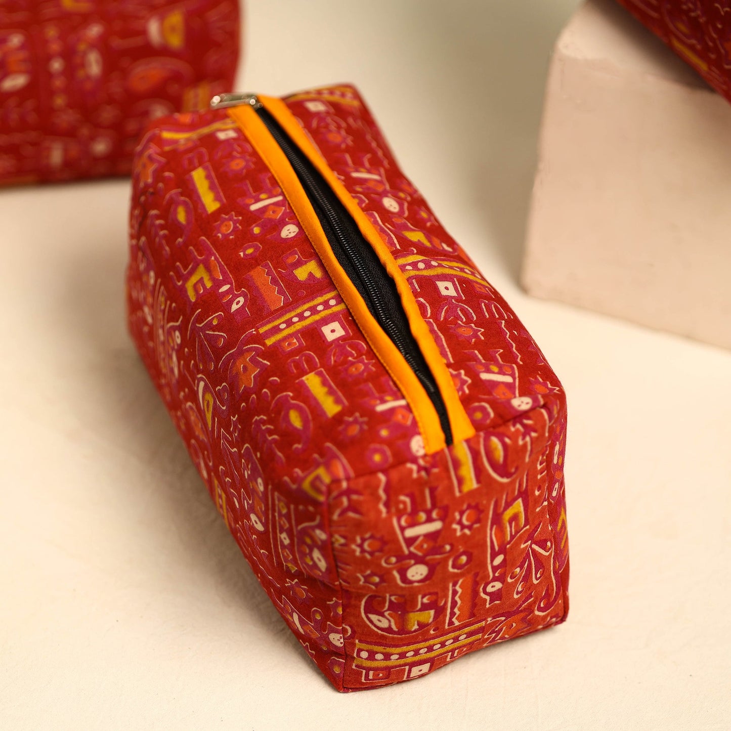  Handmade Cotton Toiletry Bags (Set of 3) 