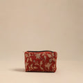 Red Handmade Cotton Toiletry Pouch 
