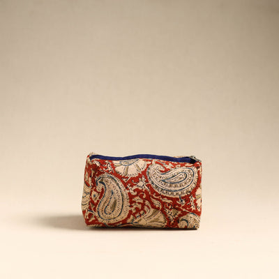  Red Handmade Cotton Toiletry Pouch 