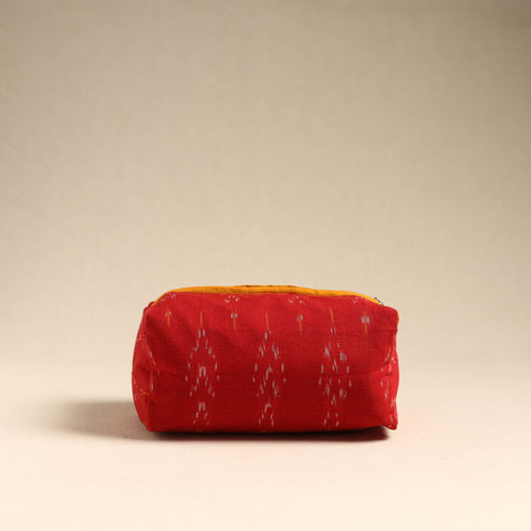  Red Handmade Cotton Toiletry Pouch 
