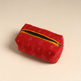  Red Handmade Cotton Toiletry Pouch 