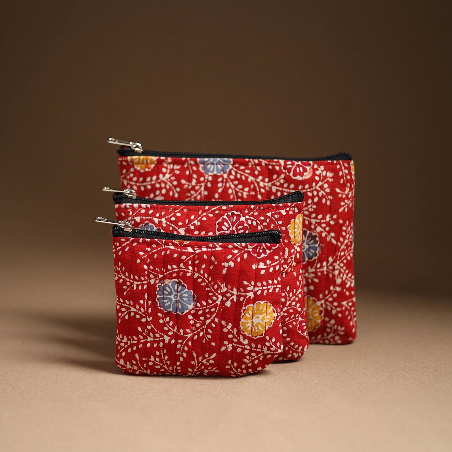 Handcrafted Multipurpose Cotton Utility Pouch Set 