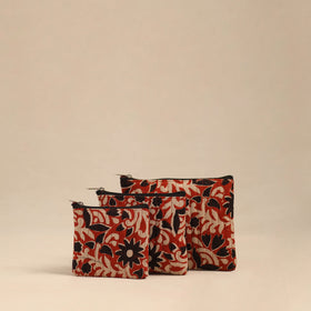 Red - handmade cotton utility pouches (set of 3) 33