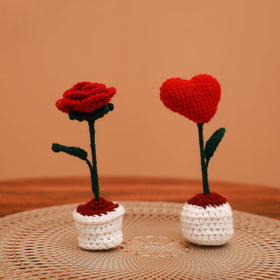 Handmade crochet flower pots (set of 2) 22 - handcrafted