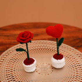 Handmade crochet flower pots (set of 2) 22 - handcrafted