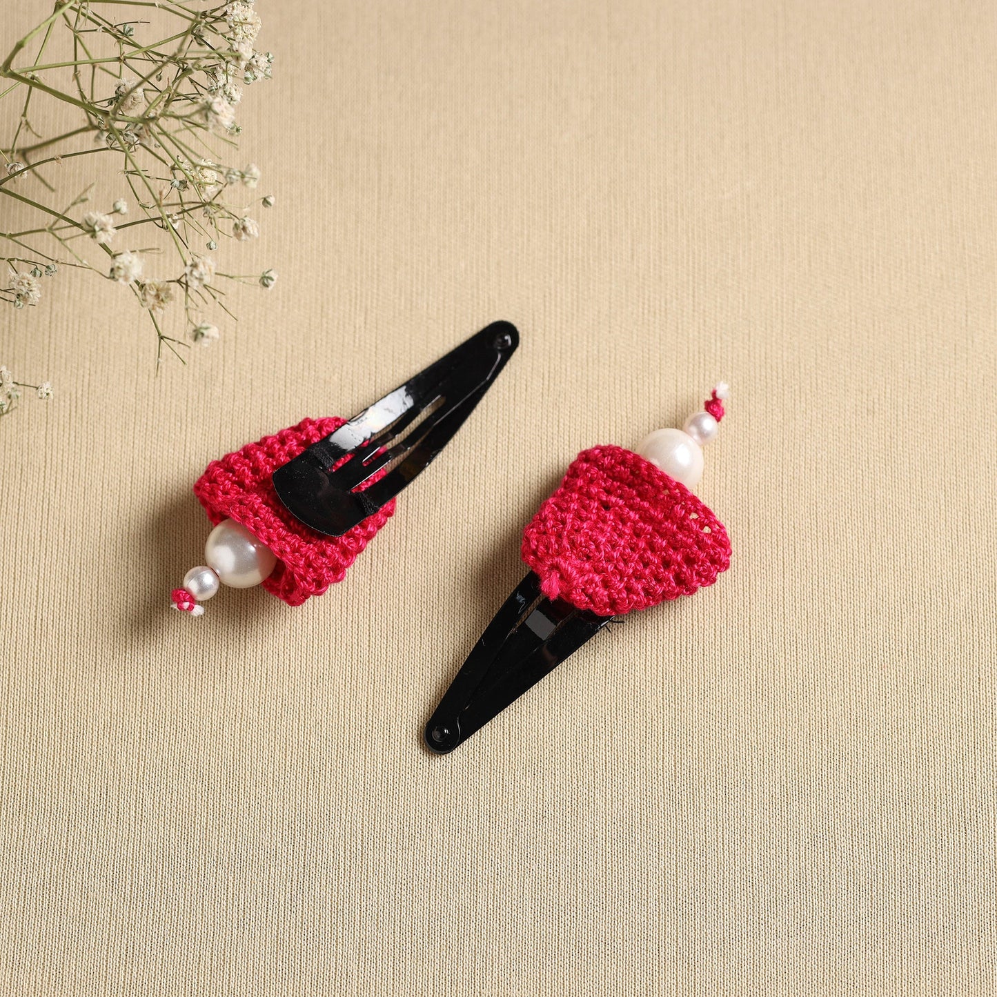  Handmade Crochet Tik-Tak Hair Clip (set of 2) 20 
